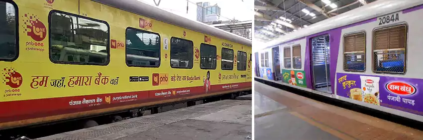 Local & Express Train Advertising Services Across India