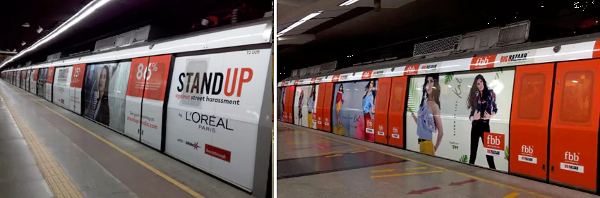 Metro Train and Metro Station Branding
